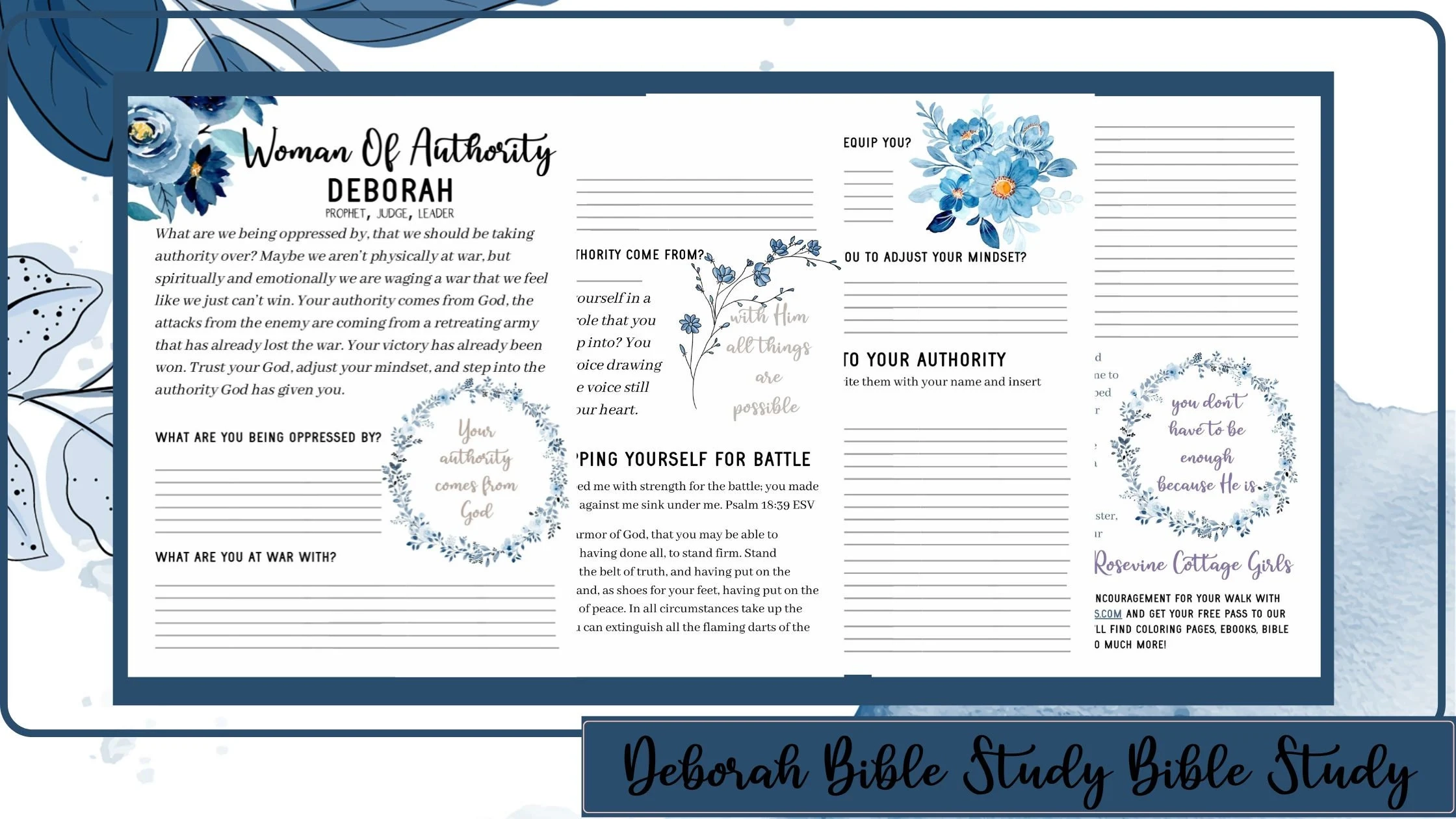 Deborah Bible Study Woman In The Bible digital Download Etsy