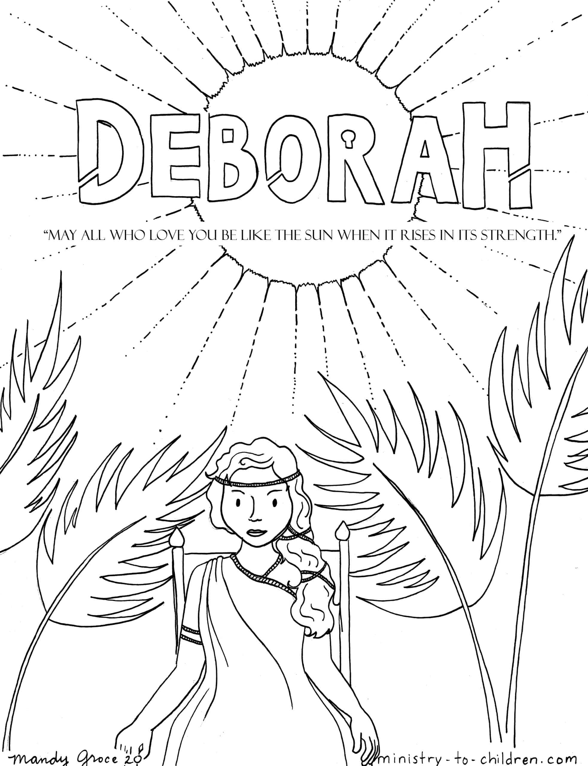 Deborah Coloring Page Ministry To Children