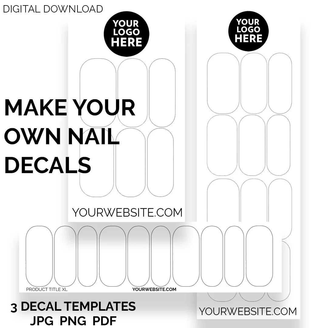 DECAL TEMPLATE TRIO Nailedbycristy