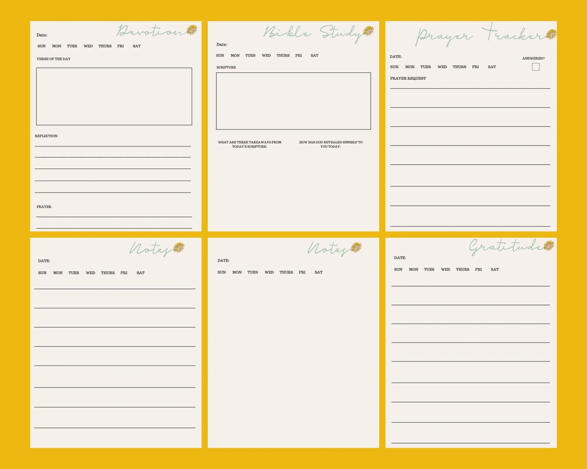 Digital Printable Journal Templates Love Michelle Ana