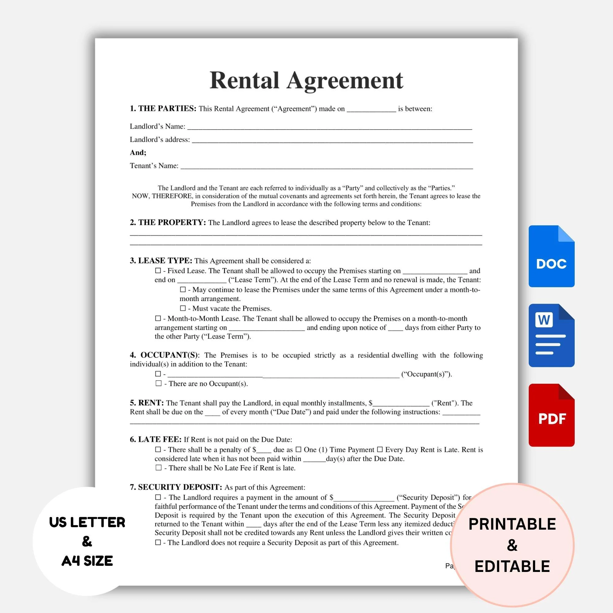 Editable Rental Agreement Template Printable Lease Contract Lease Contract For Landlords Digital Download Word PDF Google Docs Etsy Israel Editable Rental Agreement Template Printable Lease Contract Lease Contract For Landlords Digital Download Word PDF Google Docs Etsy Israel