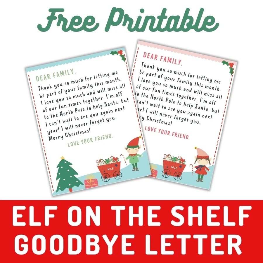 Elf On The Shelf Goodbye Letter FREE Printable Make Life Lovely Elf On The Shelf Goodbye Letter FREE Printable Make Life Lovely