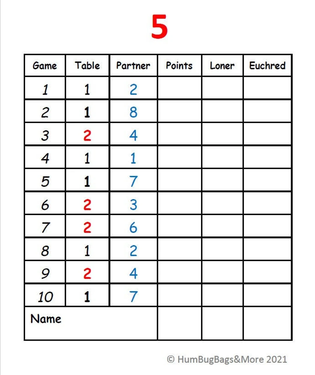 Euchre Individual Score Cards 2 Table 8 Person 10 Round Progressive Round Robin Party Euchre Tallys Download Prints On 2 Pages Etsy Euchre Individual Score Cards 2 Table 8 Person 10 Round Progressive Round Robin Party Euchre Tallys Download Prints On 2 Pages Etsy