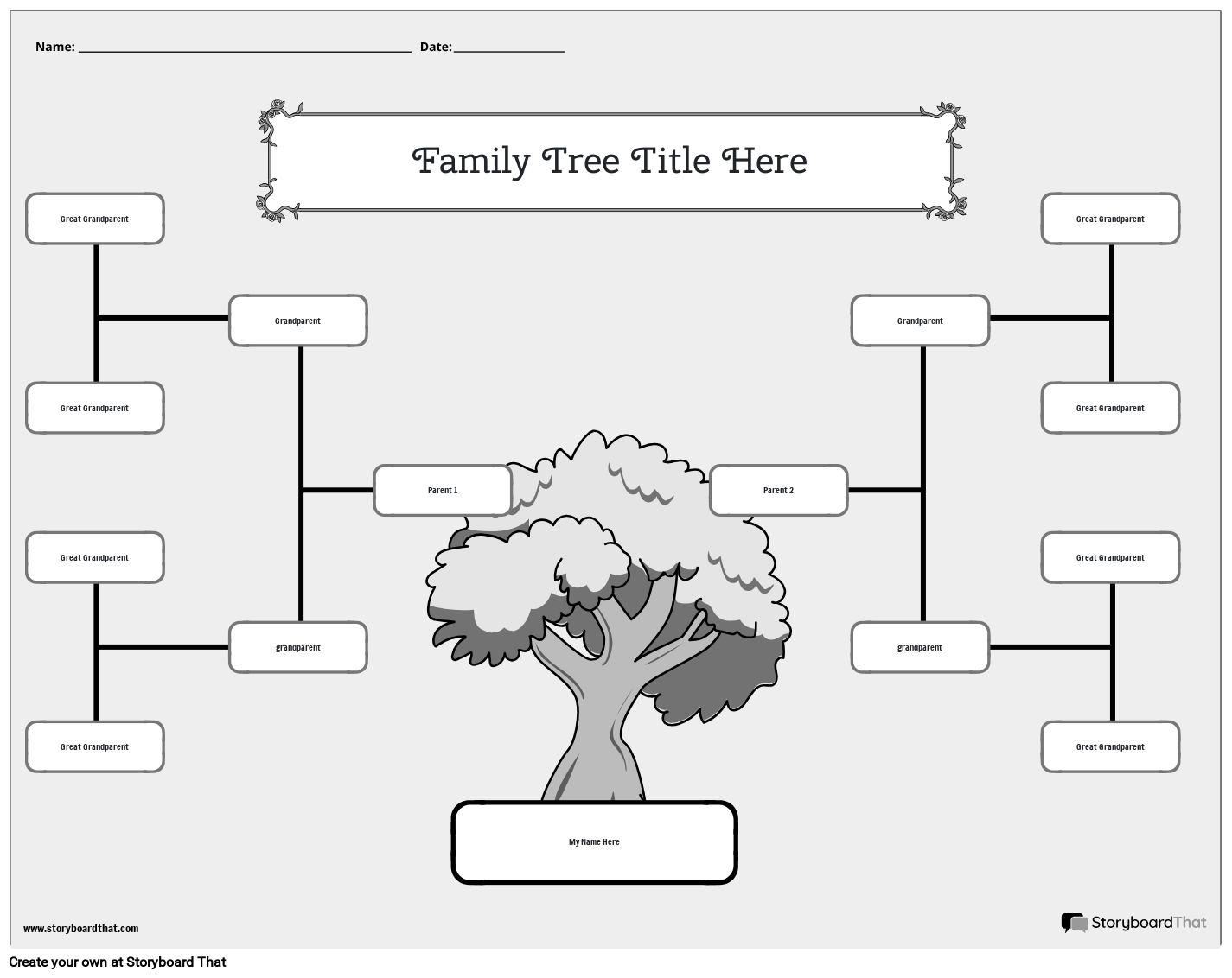 Family Tree Maker Free Templates By Storyboard That
