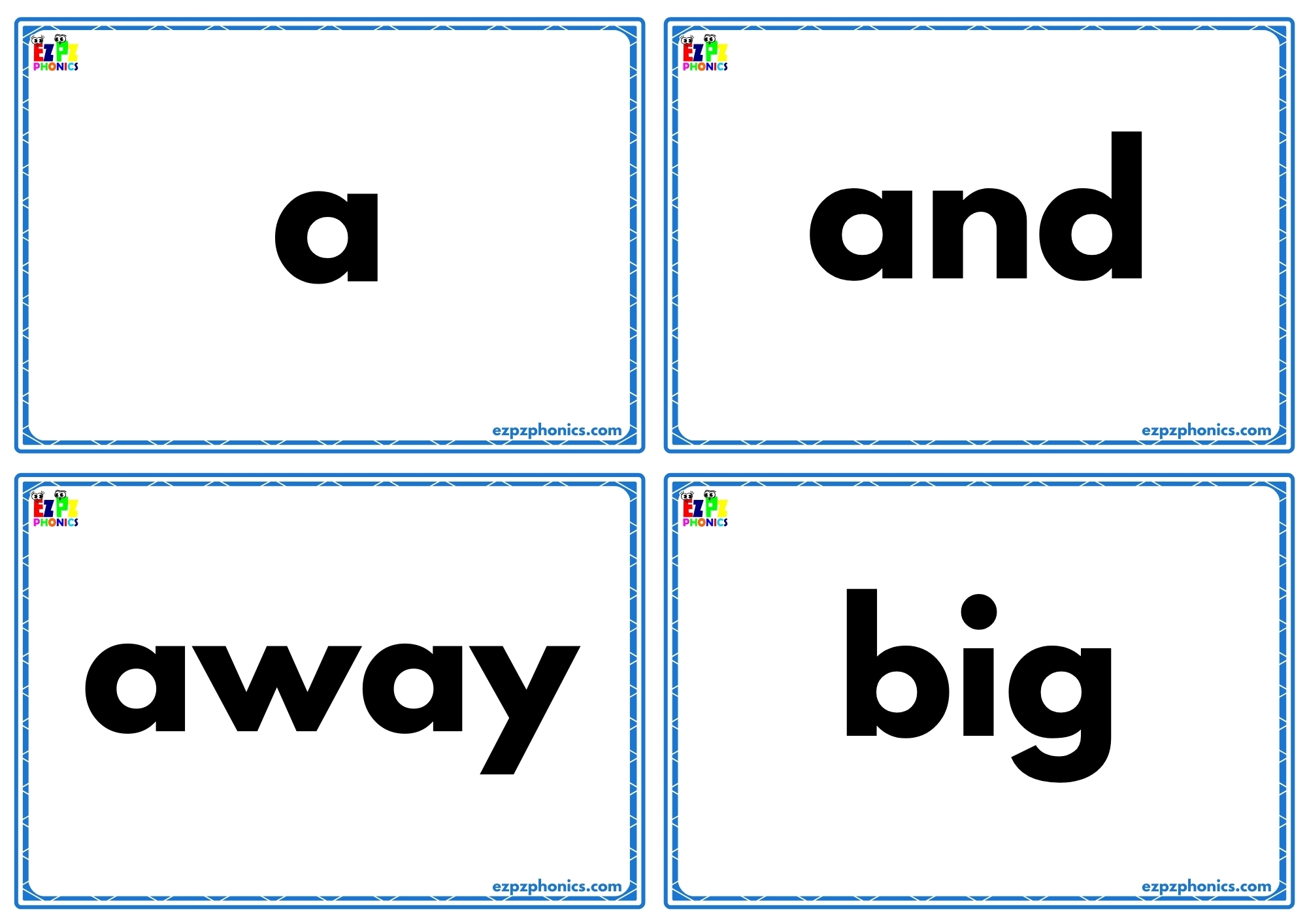 Flashcards Pre K Dolch Sight Words Ezpzphonics
