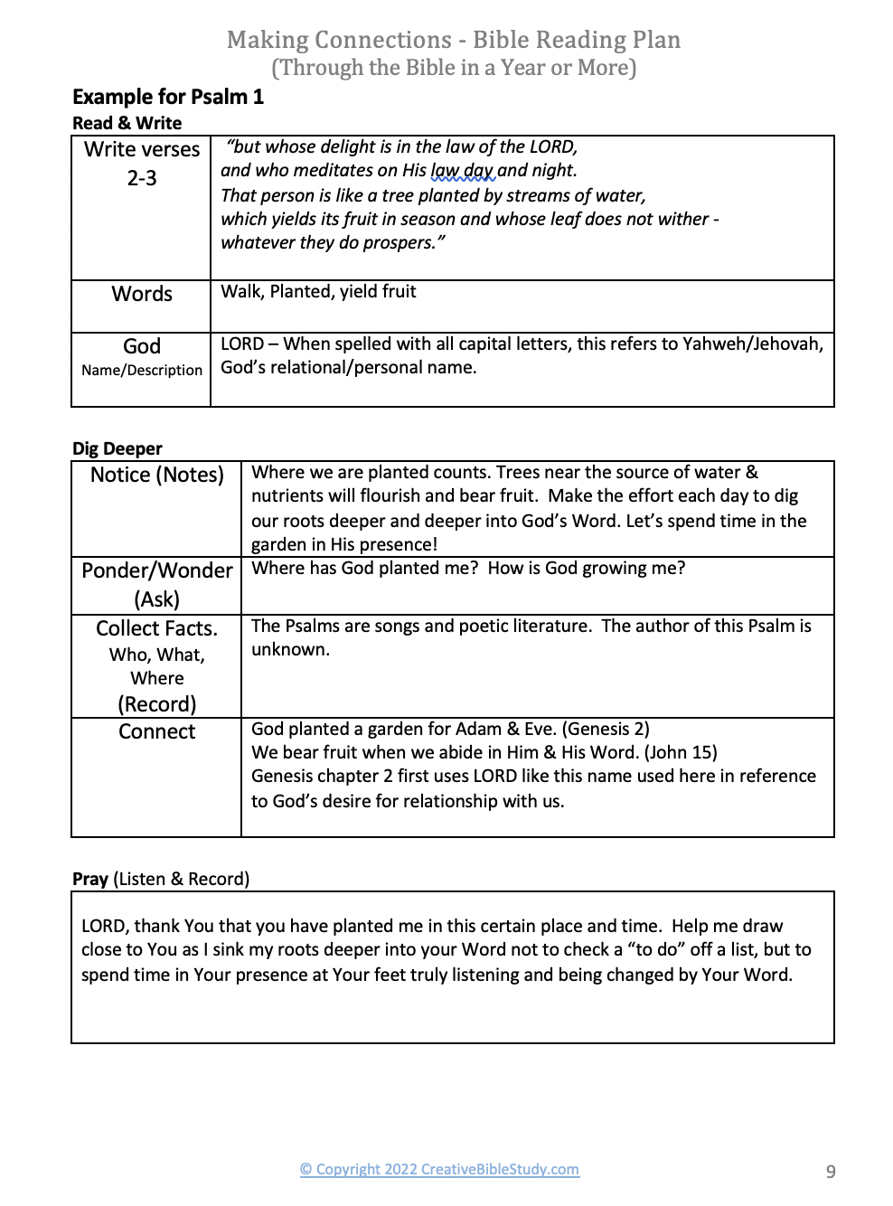 Free Bible Study Guide Making Connections Through The Bible