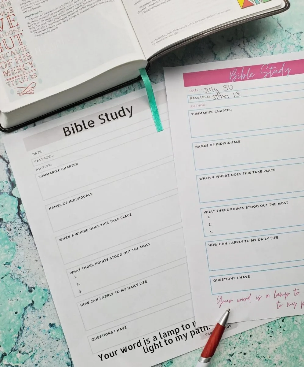 FREE Bible Study Printables For Any Part Of The Bible Leap Of Faith Crafting