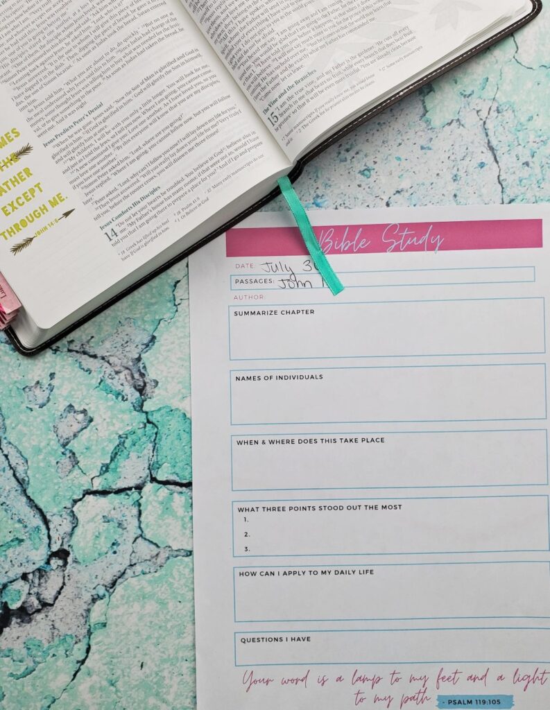 FREE Bible Study Printables For Any Part Of The Bible Leap Of Faith Crafting