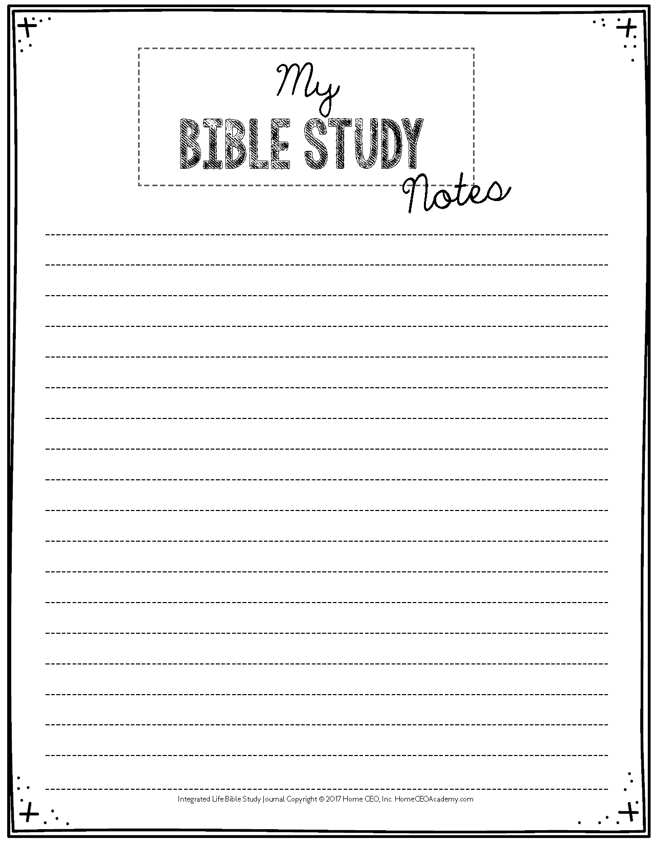 Free Bible Study Printables
