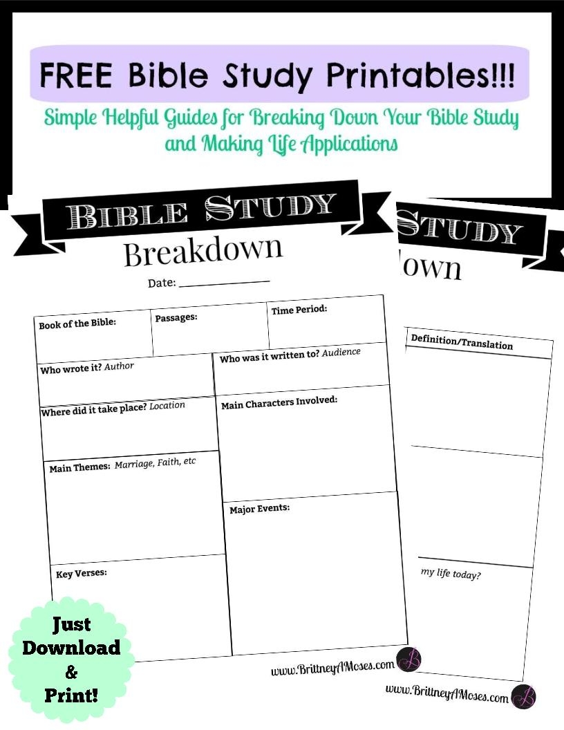 Free Bible Study Worksheets And Printables For Women Worksheets Library