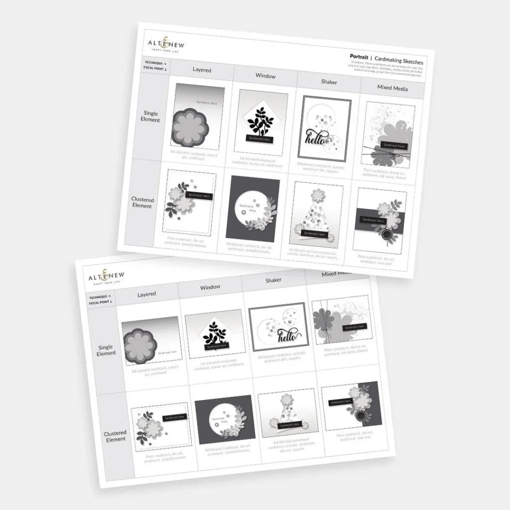 Free Card Sketches Printable Layouts For Effortless Card Design Altenew