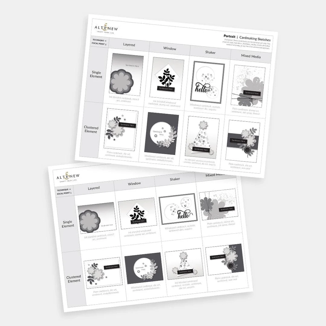 Free Card Sketches Printable Layouts For Effortless Card Design Altenew