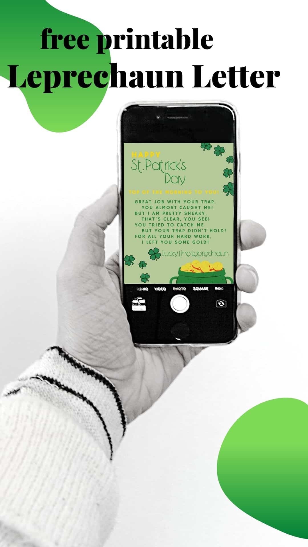 Free Easy Printable Leprechaun Trap Letter Celebrating With Kids