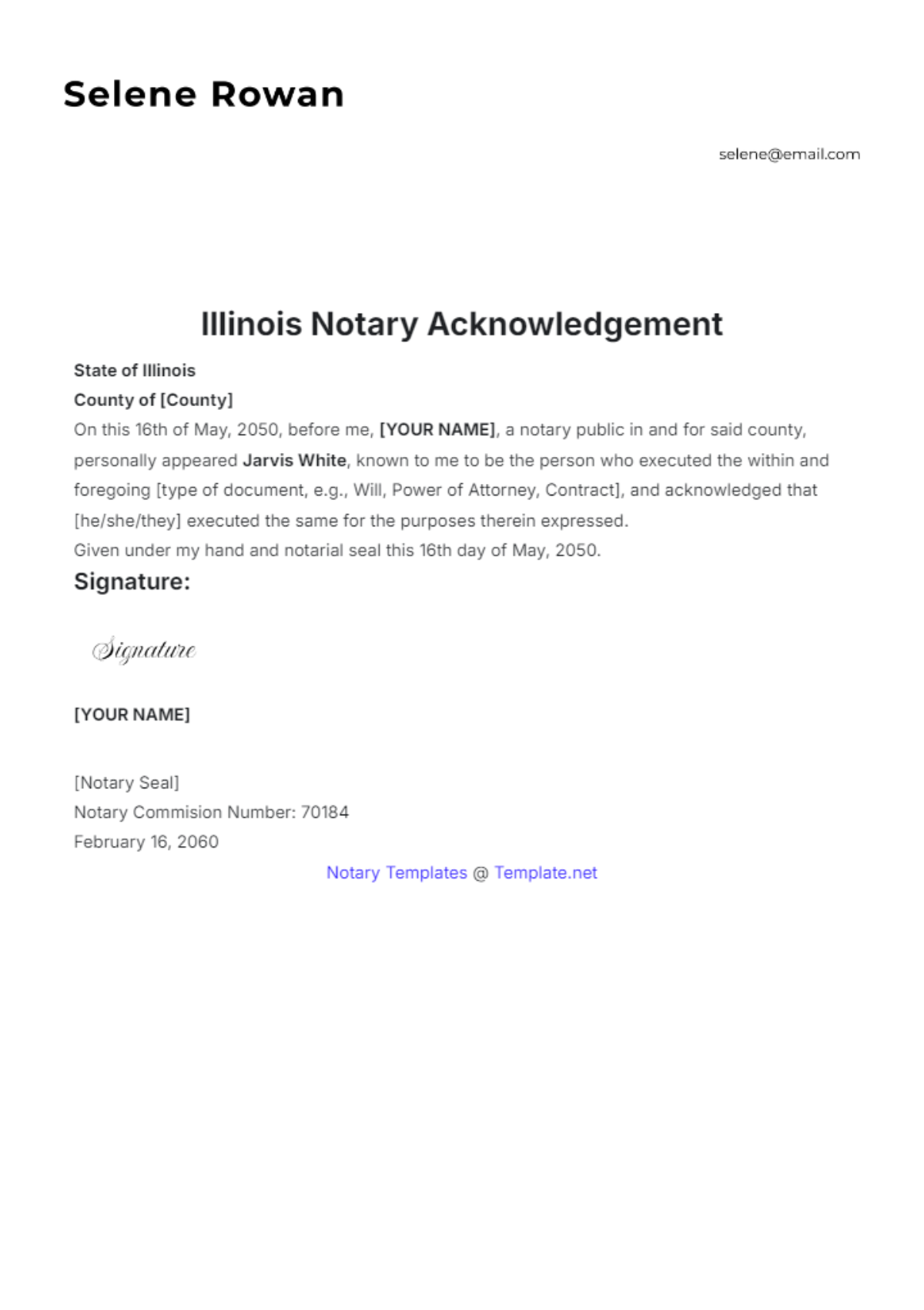 Free Illinois Notary Acknowledgment Template To Edit Online Free Illinois Notary Acknowledgment Template To Edit Online