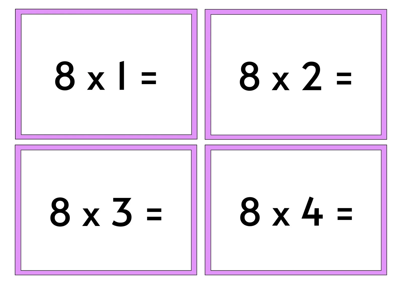 Free Math Flashcard Templates To Edit And Print Canva