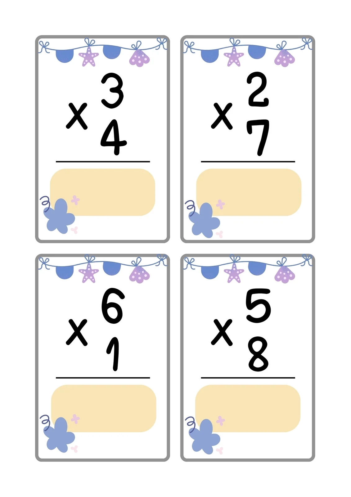 Free Math Flashcard Templates To Edit And Print Canva Free Math Flashcard Templates To Edit And Print Canva