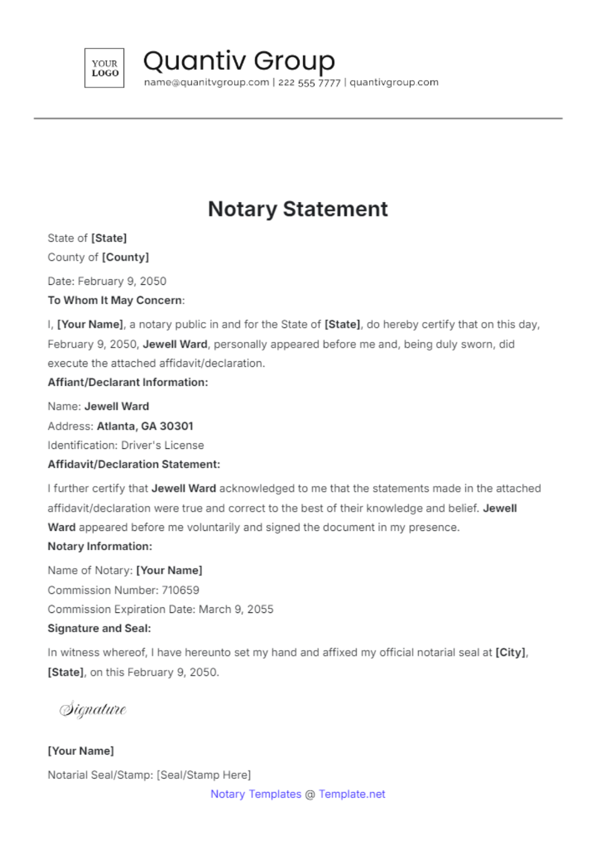Free Notary Templates To Edit Online Print Free Notary Templates To Edit Online Print