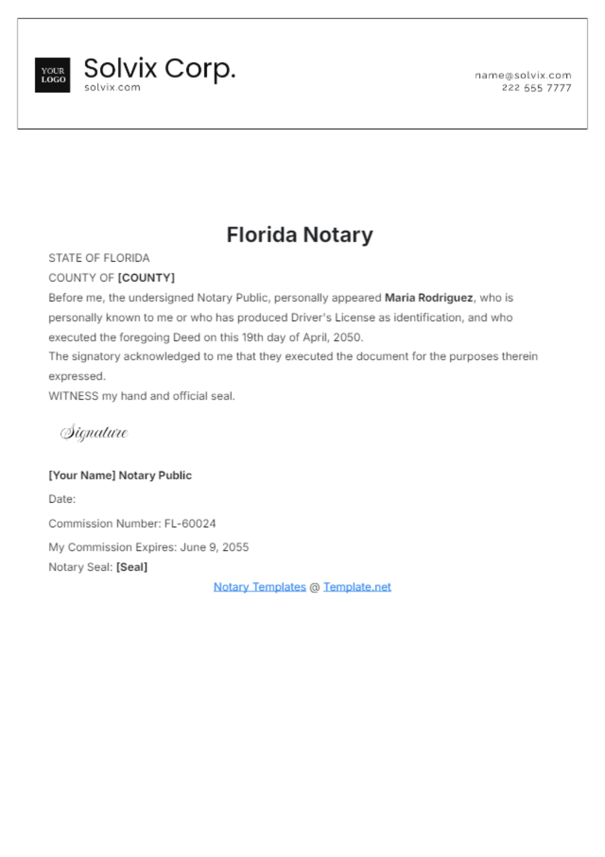 Free Notary Templates To Edit Online Print Free Notary Templates To Edit Online Print
