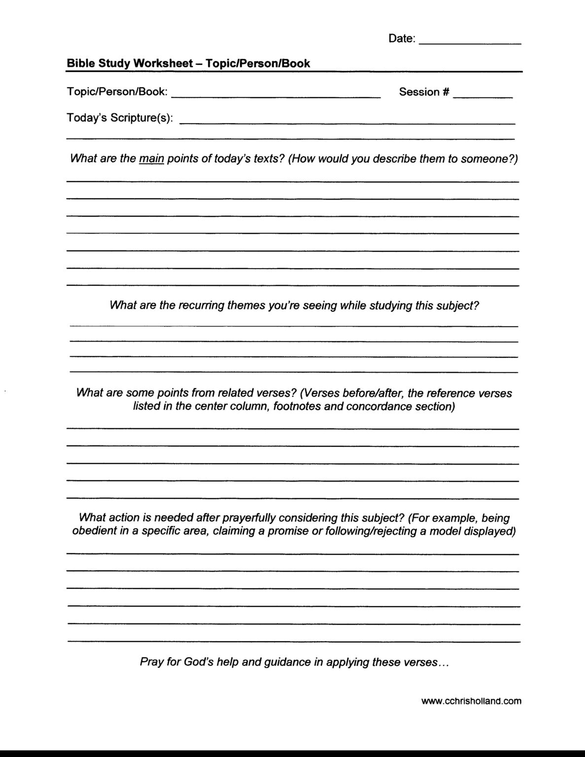 Free Printable Bible Study Lessons For Adults - We Love Printables