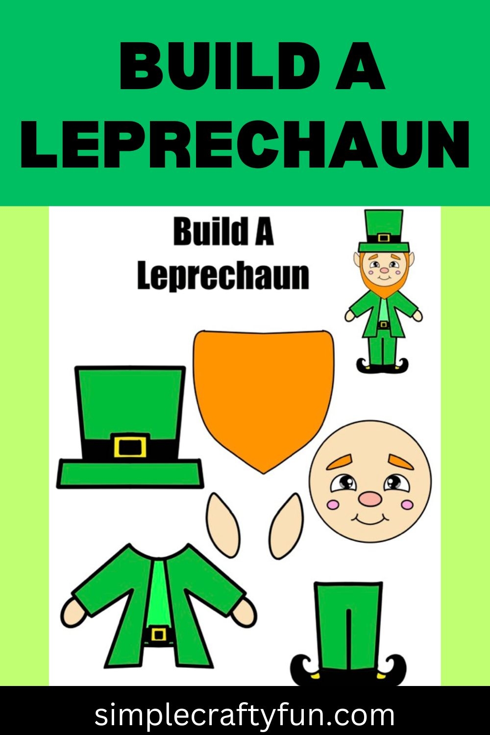 Free Printable Build A Leprechaun St Patrick s Craft 