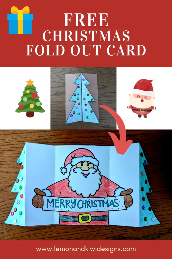 Free Printable Christmas Fold Out Cards Lemon And Kiwi Designs