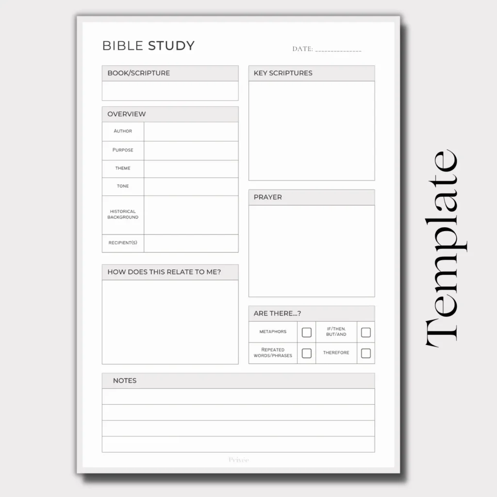 FREE Printable Digital Bible Study Worksheet Lifeenprivee