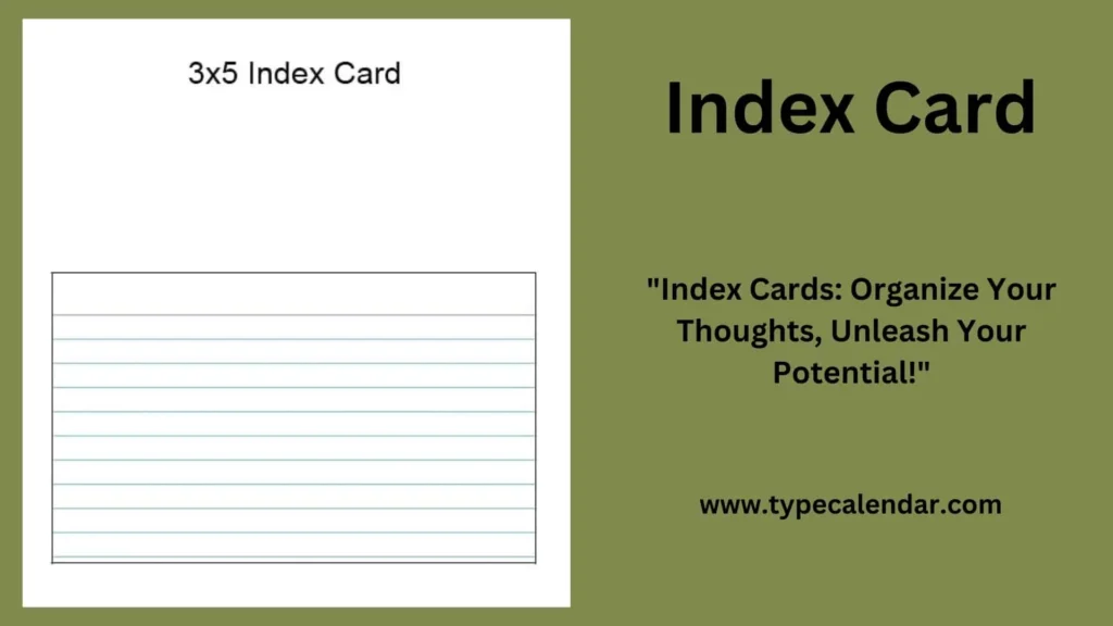 Free Printable Index Flash Card Templates Word Editable
