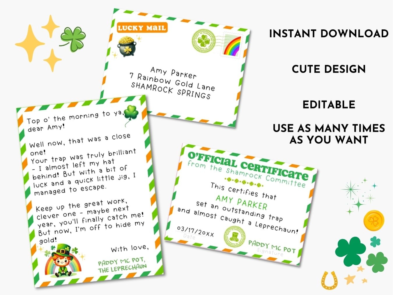 Free Printable Leprechaun Letter For St Patrick s Day Lovely Planner