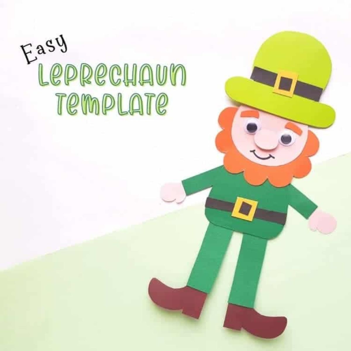 Free Printable Leprechaun Template Easy St Patrick s Day Paper Craft The Organized Mom