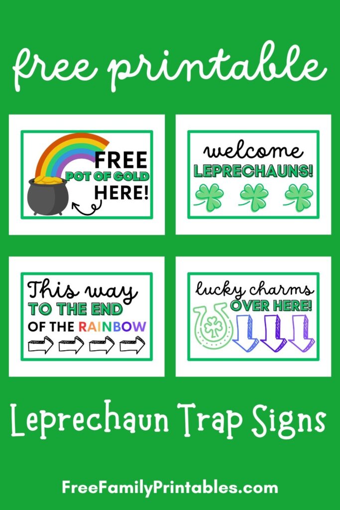 Free Printable Leprechaun Trap Signs Making Frugal FUN