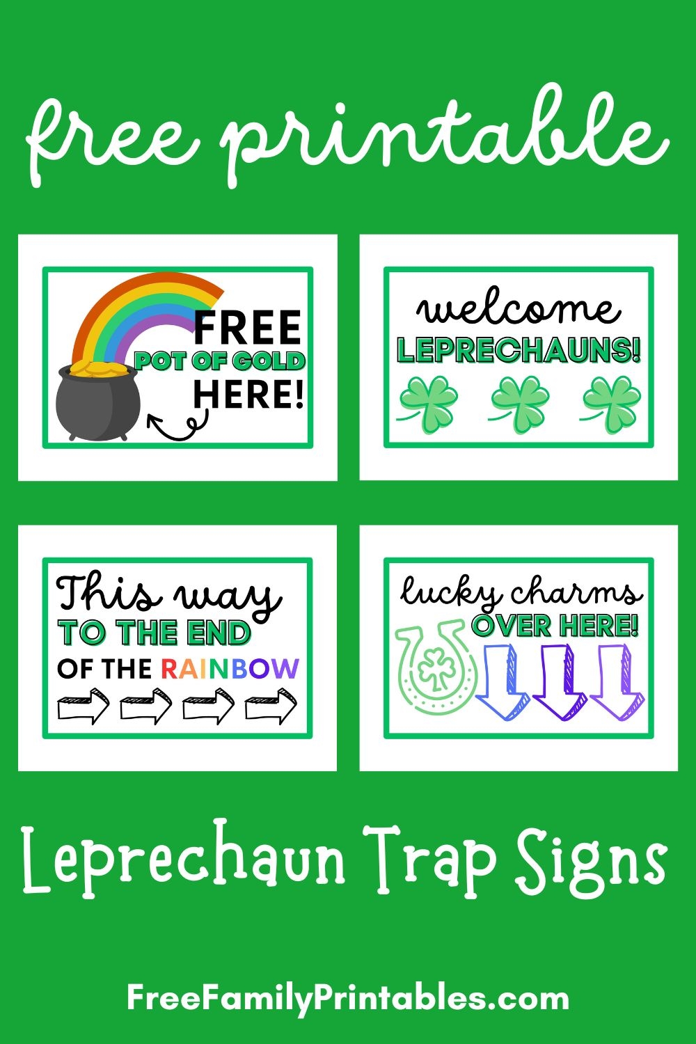 Free Printable Leprechaun Trap Signs Making Frugal FUN