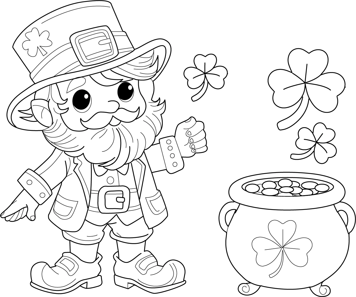 Free Printable Leprechauns Coloring Page For Kids Fun Free Printable Leprechauns Coloring Page For Kids Fun