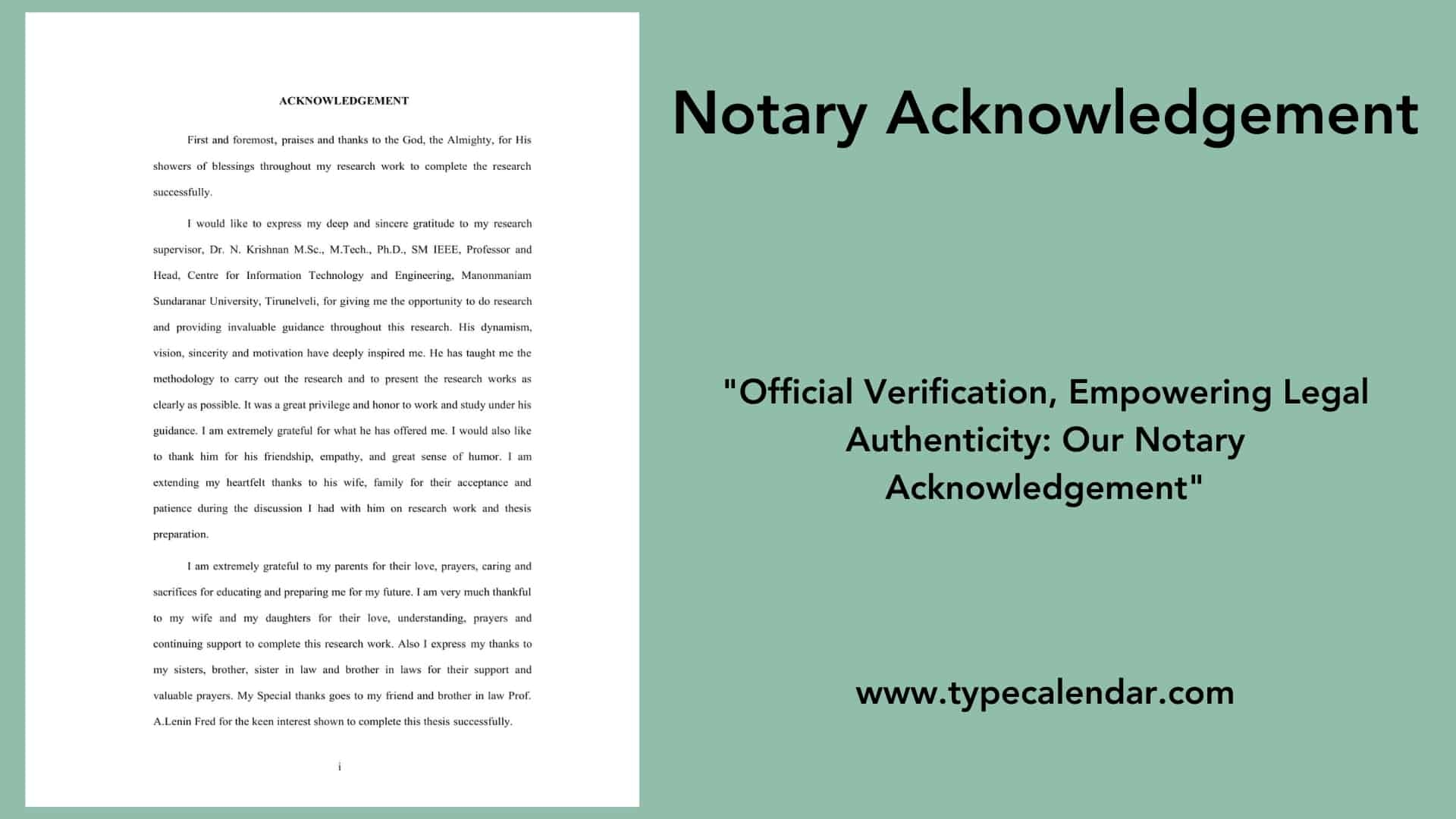 Free Printable Notary Acknowledgement Templates PDF Word Example