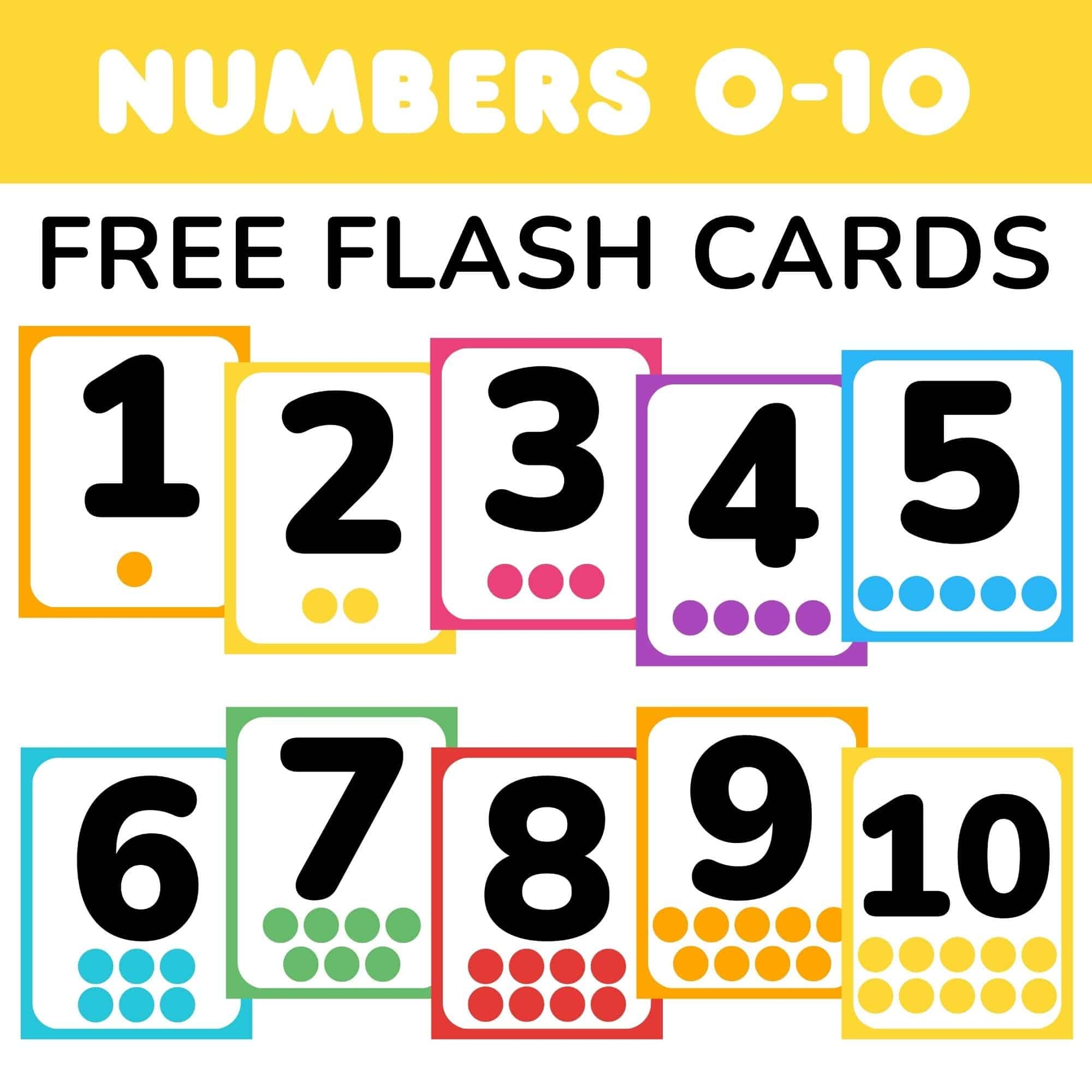 Free Printable Number Flashcards 0 10 With Pictures