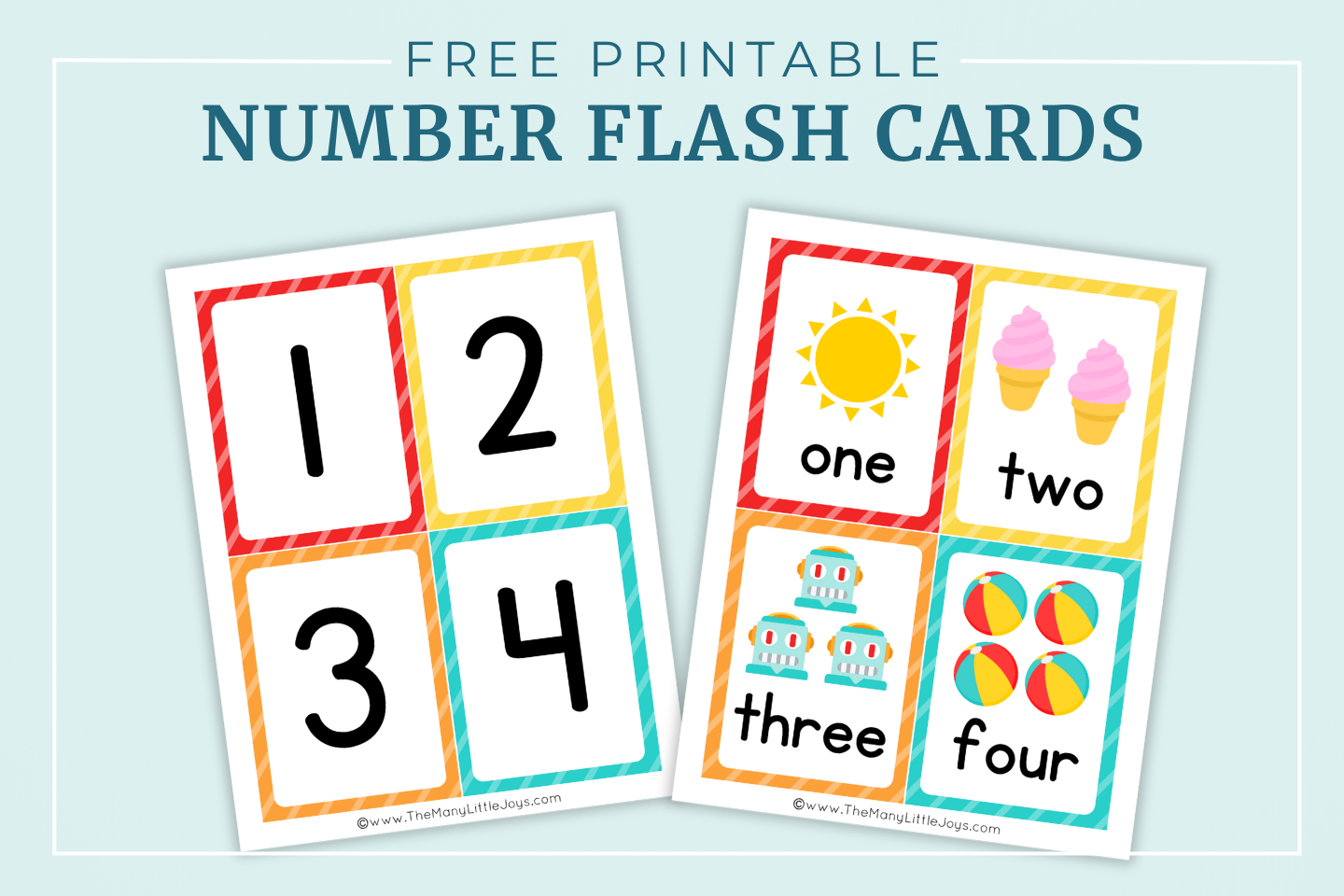 Free Printable Number Flashcards Counting Cards The Many Little Joys Free Printable Number Flashcards Counting Cards The Many Little Joys