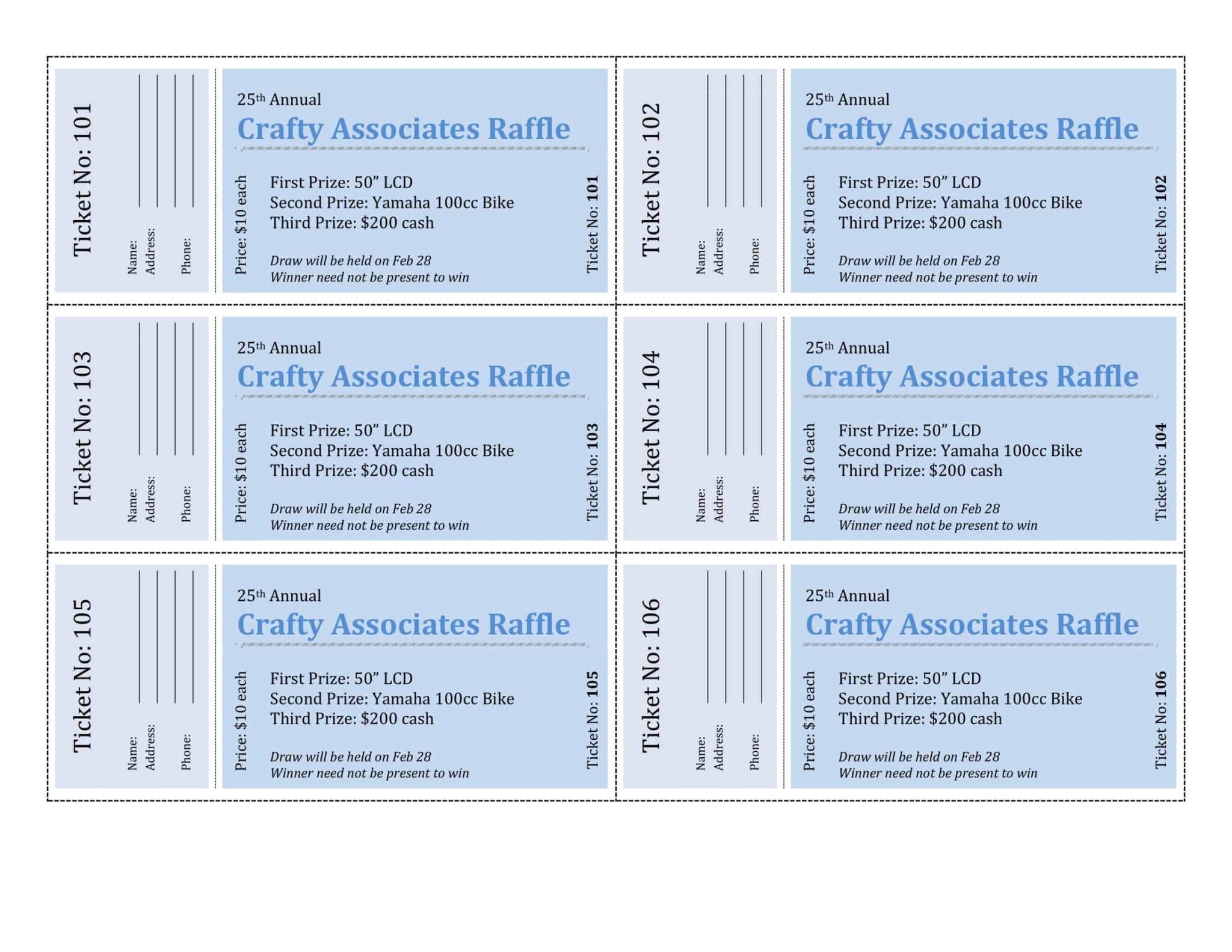 Free Raffle Ticket Forms Free Printable Editable Raffle Ticket Form - We Love Printables