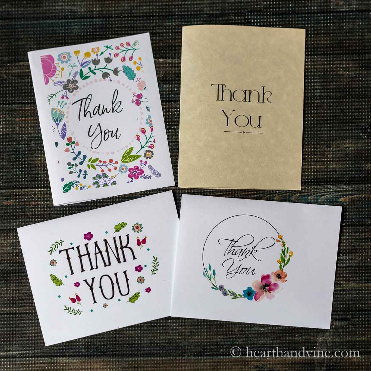 Free Printable Thank You Cards Hearth And Vine