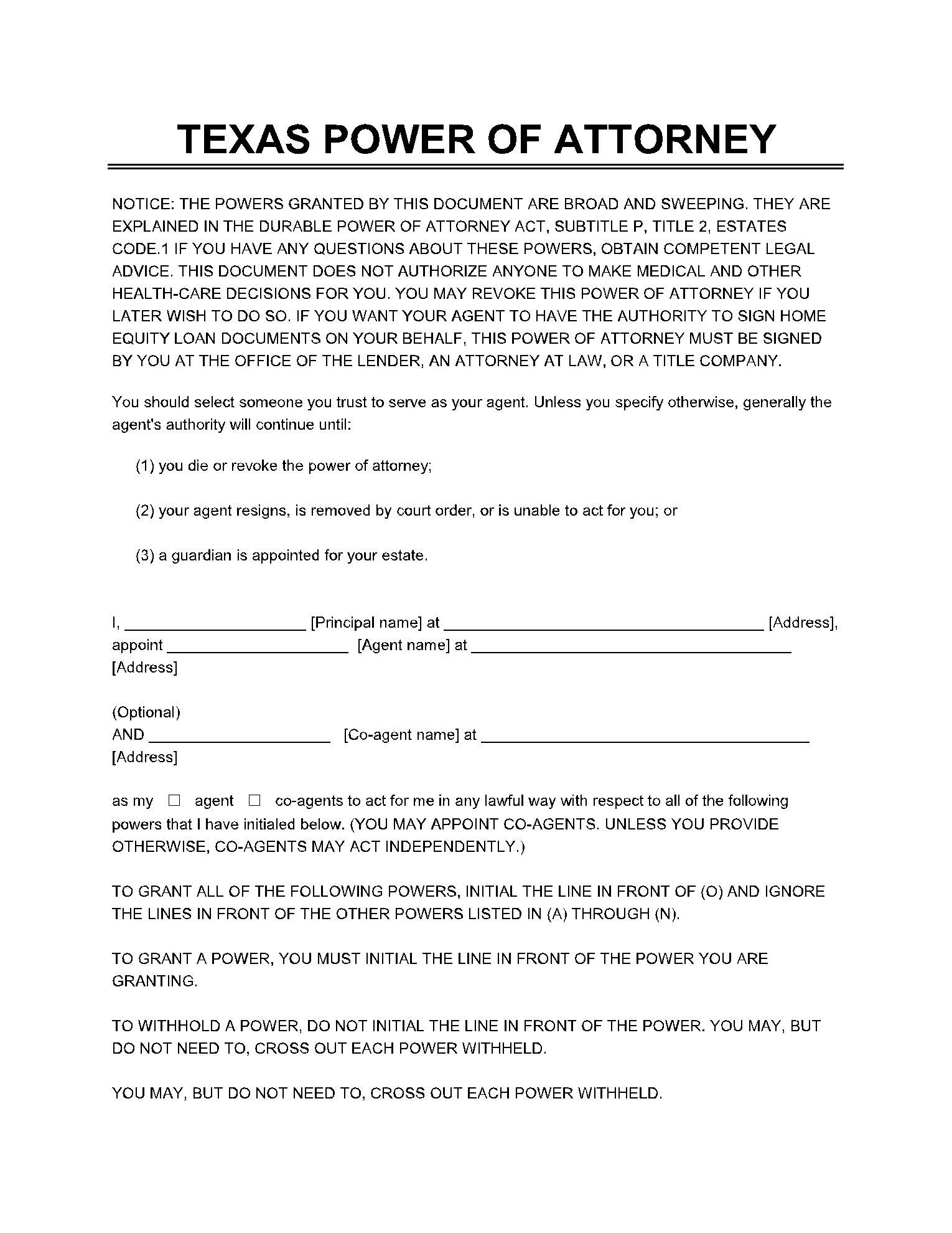 Free Texas Power Of Attorney Form PDF CocoSign Free Texas Power Of Attorney Form PDF CocoSign