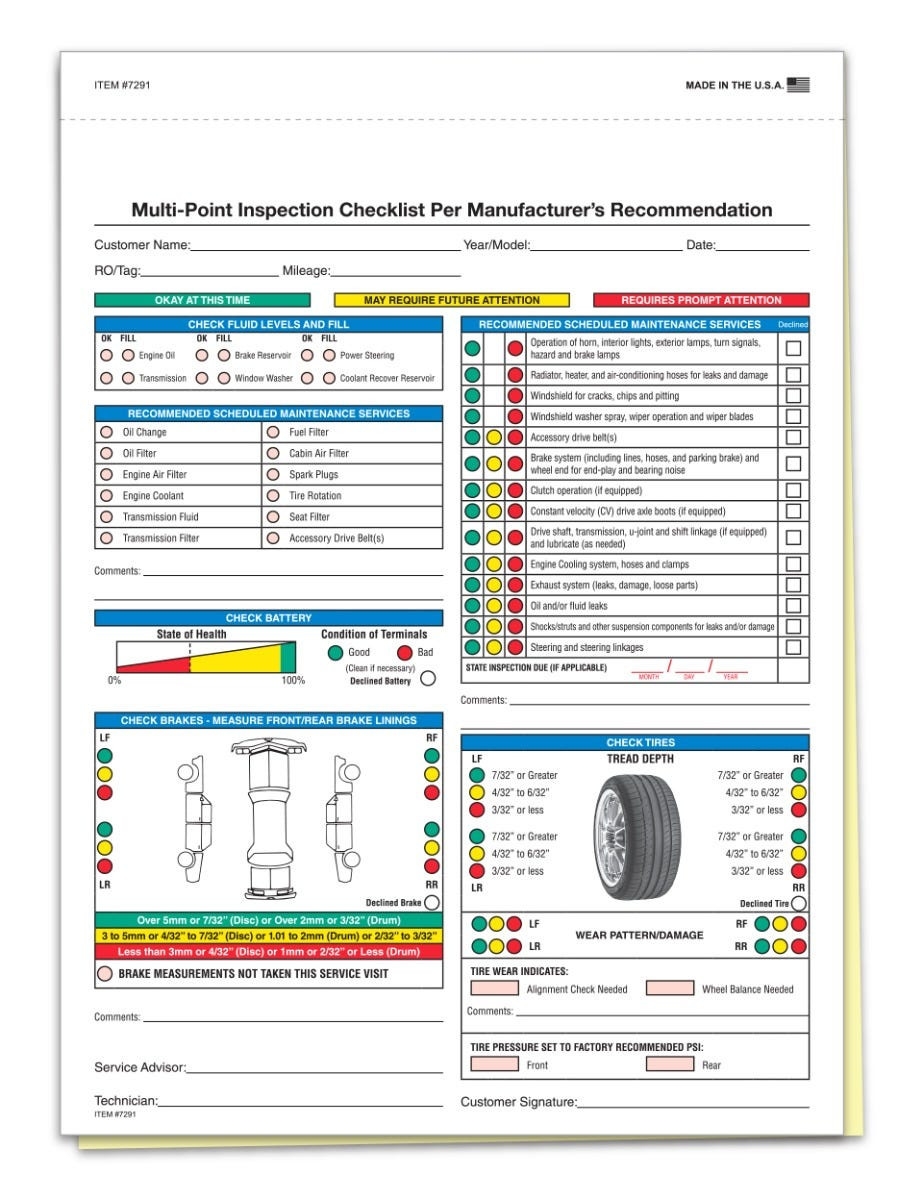 Generic Multi Point Vehicle Inspection Forms Generic Multi Point Inspection Sheets Generic Multi Point Vehicle Inspection Forms Generic Multi Point Inspection Sheets