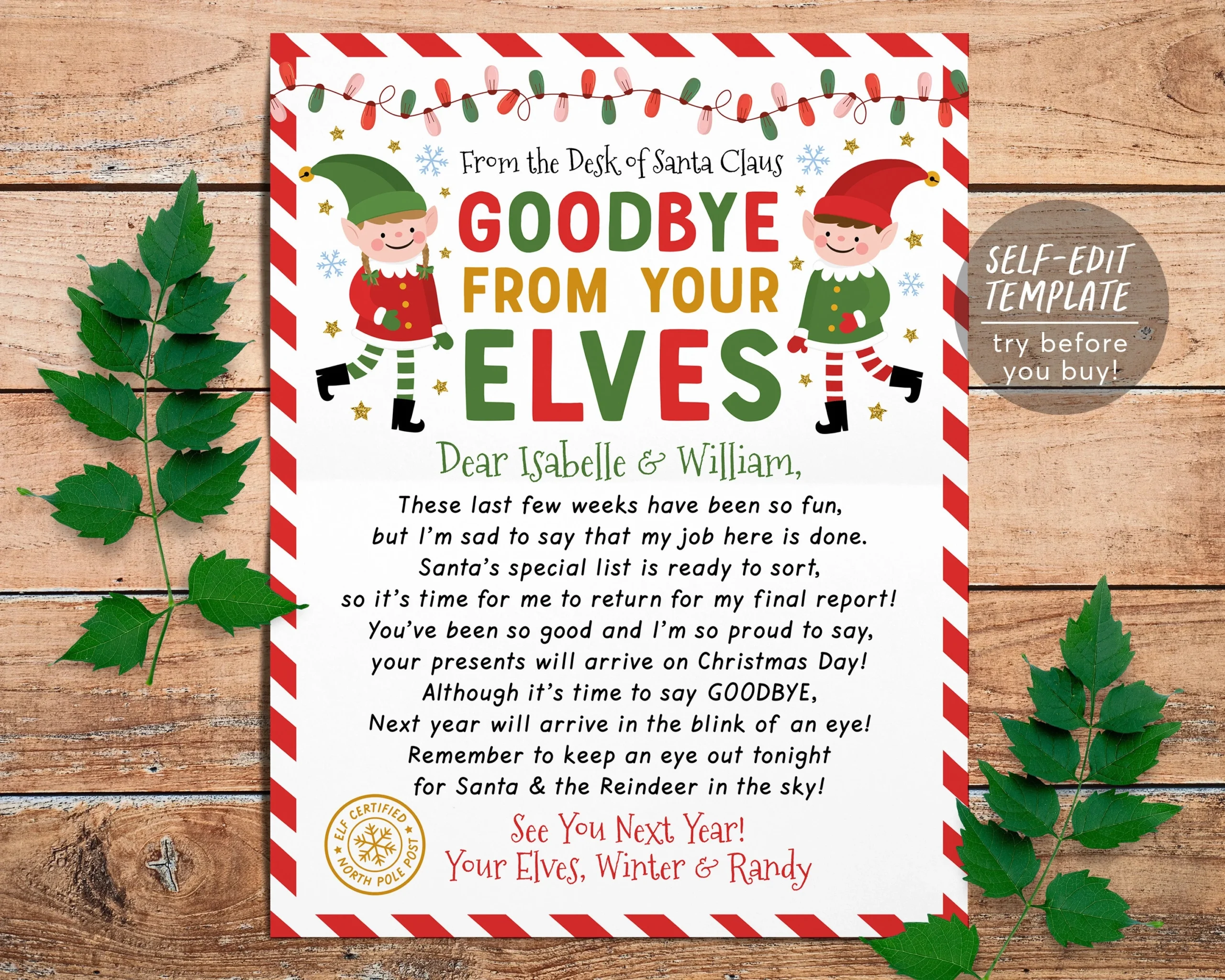 Goodbye Letter From Elves Editable Template End Of Christmas Farewell Elves Note Choose Your Elf Girl Or Boy Etsy Goodbye Letter From Elves Editable Template End Of Christmas Farewell Elves Note Choose Your Elf Girl Or Boy Etsy