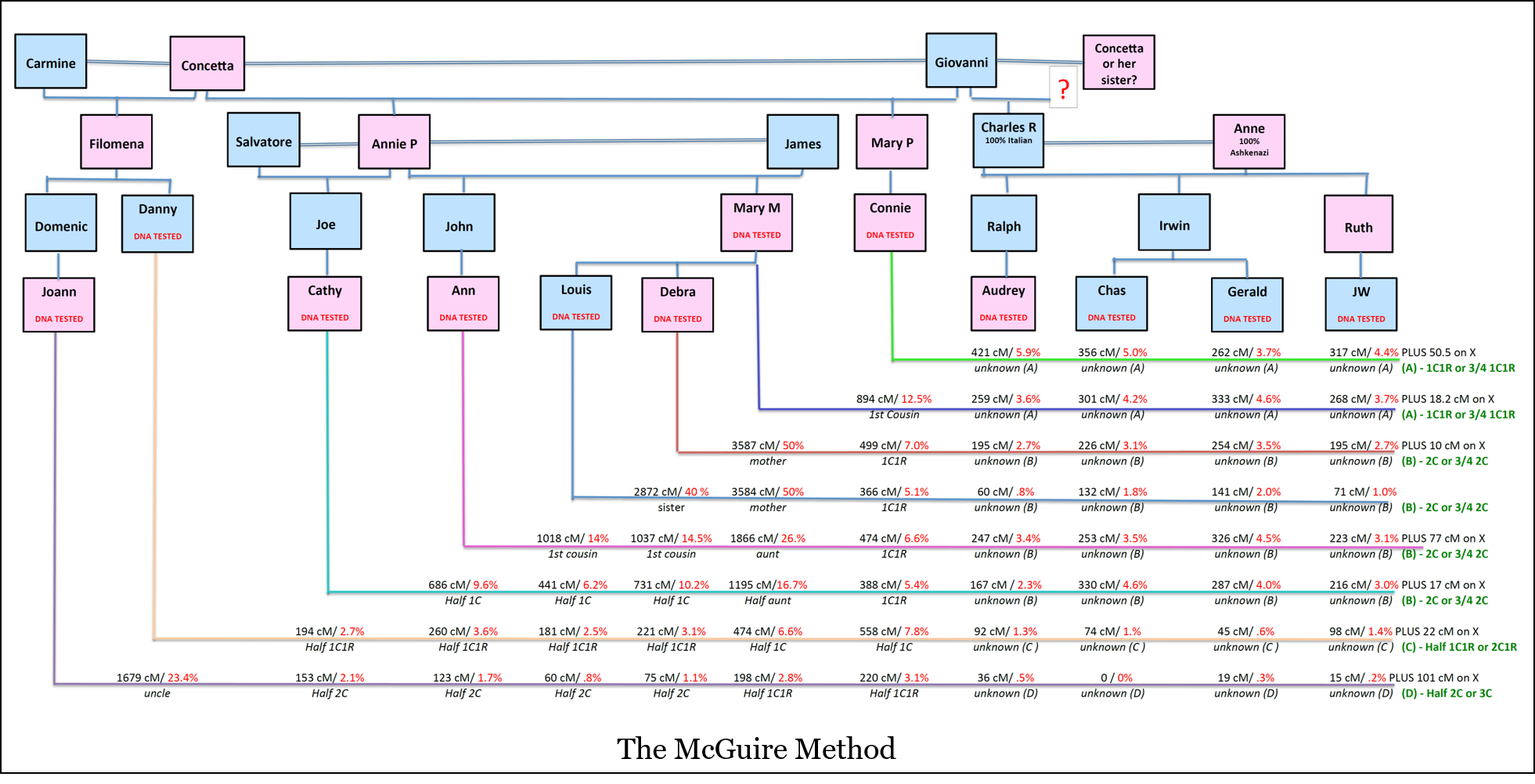 GUEST POST The McGuire Method Simplified Visual DNA Comparisons The Genetic Genealogist