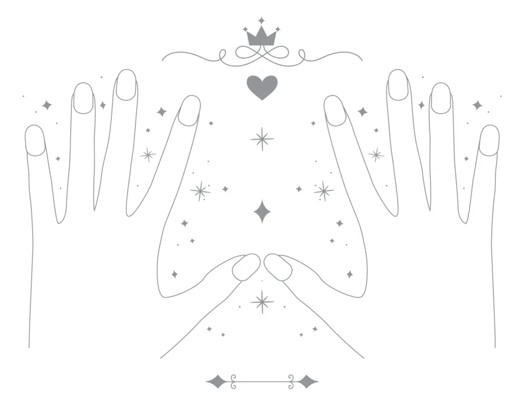 Hand With Nails Manicure Template To Color Etsy