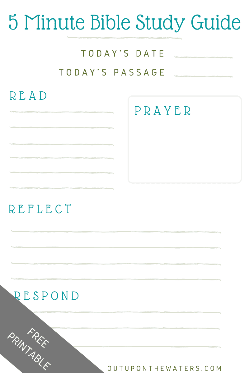 How To Study The Bible In 5 Minutes A Day Out Upon The Waters