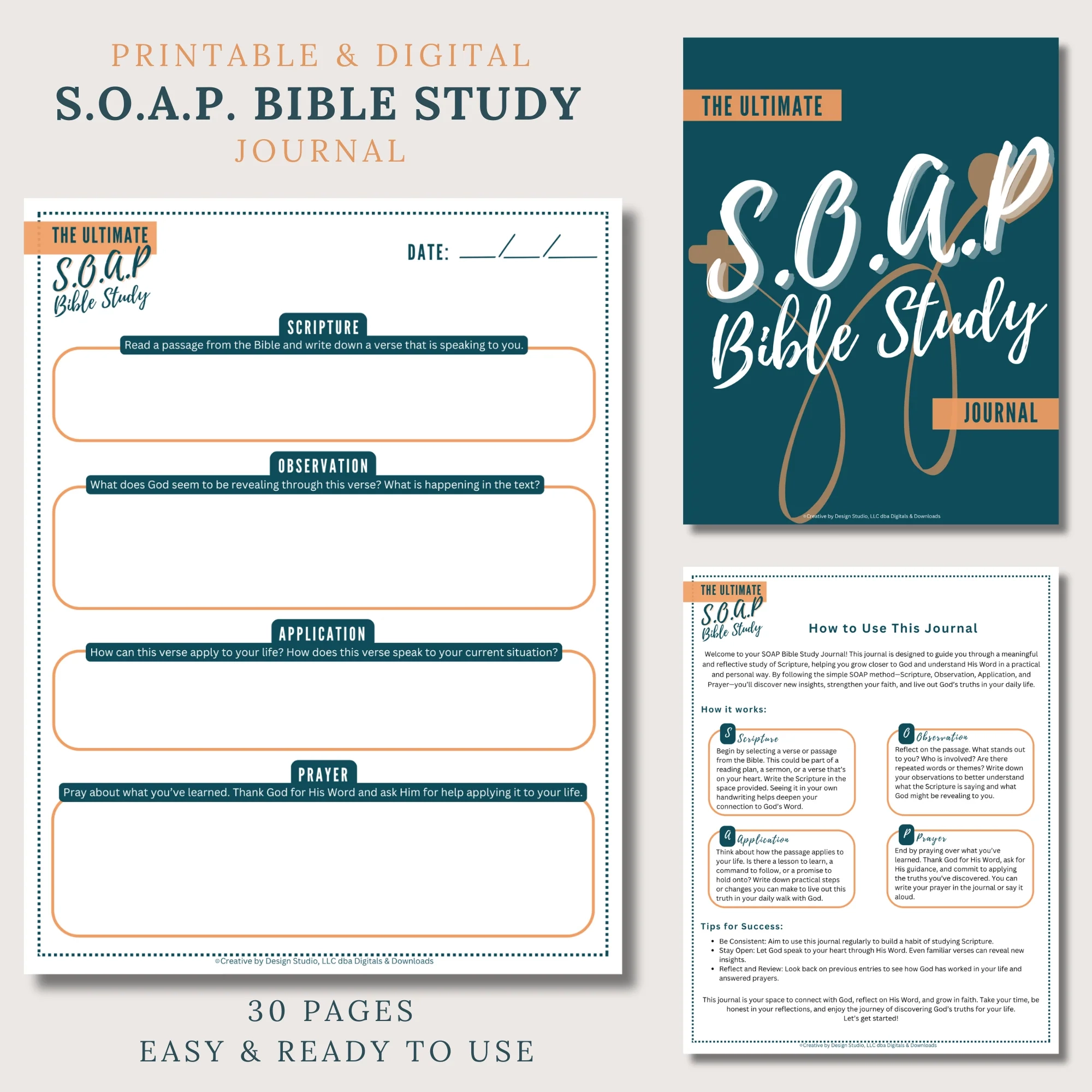 How To Use The S O A P Method Printable Digital Journal Digitals And Downloads
