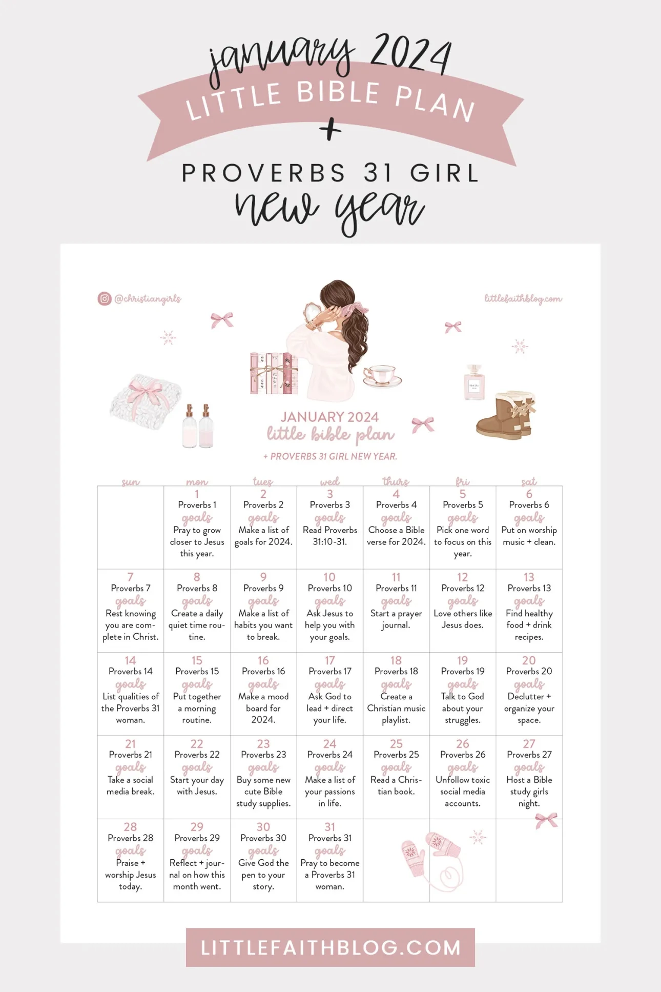 January 2024 Bible Reading Plan Proverbs 31 Girl New Year Little Faith Blog