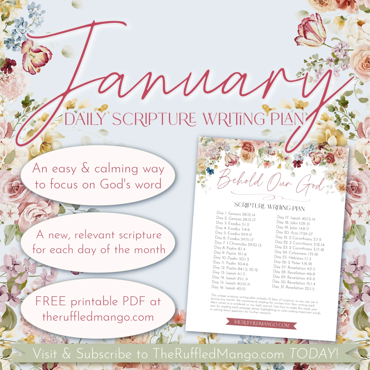 January Scripture Writing Plan Behold Our God The Ruffled Mango January Scripture Writing Plan Behold Our God The Ruffled Mango
