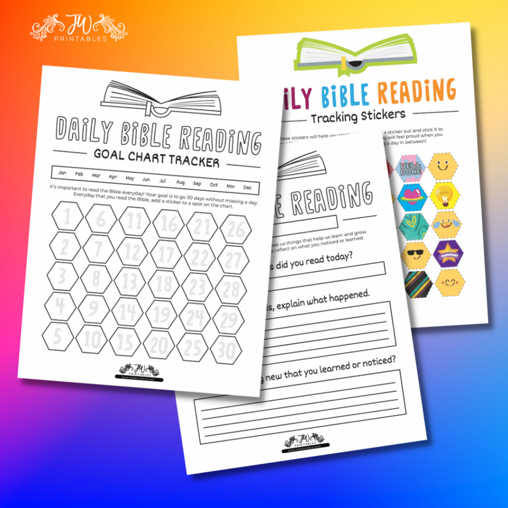 Kids Daily Bible Reading Tracker JW Printables