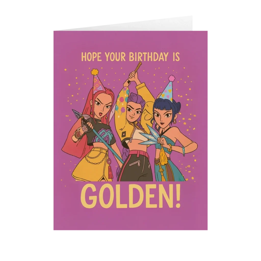 KPop Demon Hunter Birthday By B B Card Factory Postable