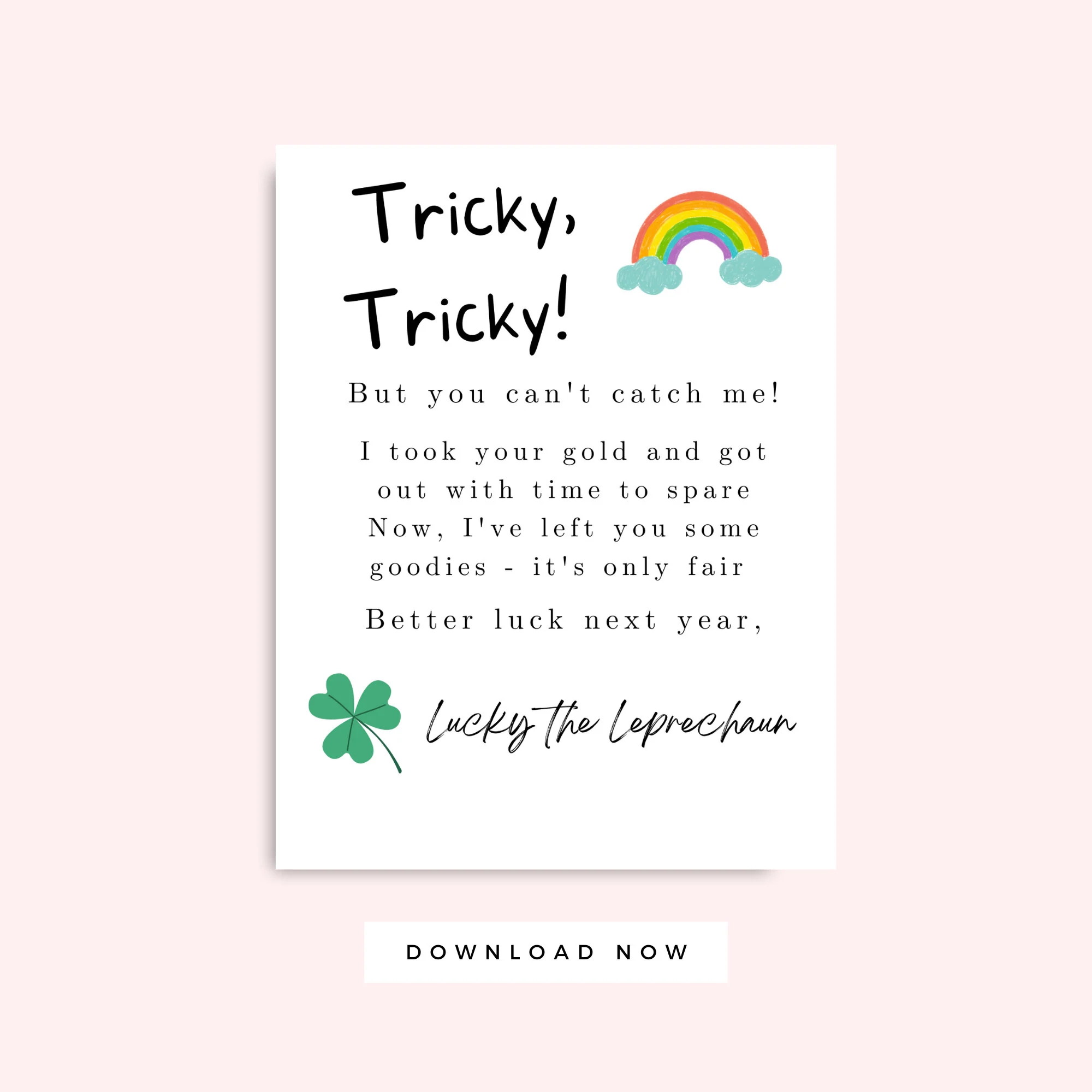 Leprechaun Letter For Kids Printable Leprechaun Trap Saint Patrick s Day Kid Activity Printable Preschool Instant Download Etsy UK