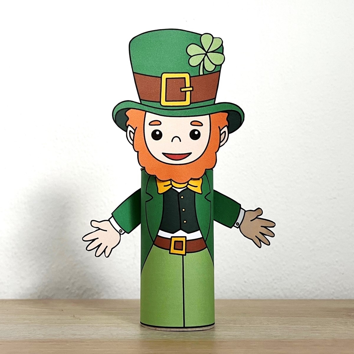 Leprechaun Toilet Paper Craft Printable St Patrick s Day Coloring Activity Made By Teachers